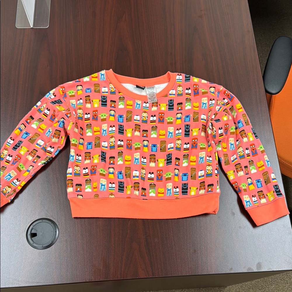 Disney Orange Unified Characters Sweatshirt for Kids